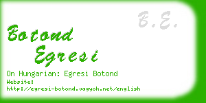 botond egresi business card